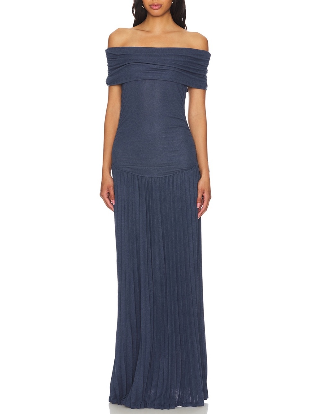 Lioness Off-Shoulder Navy Dress NWT